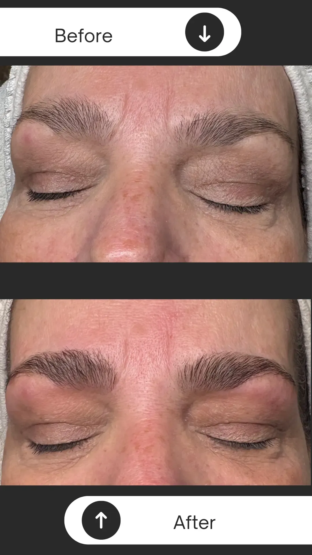 Eyebrow Lamination - Before and After