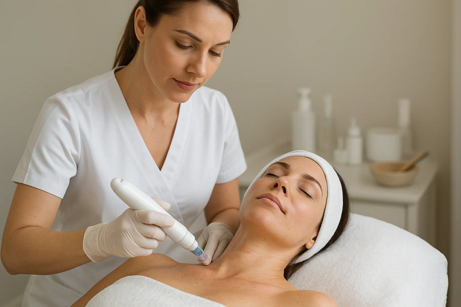 Why Tucson Clients Are Pairing Neck and Chest Microneedling With Their Facial Treatments